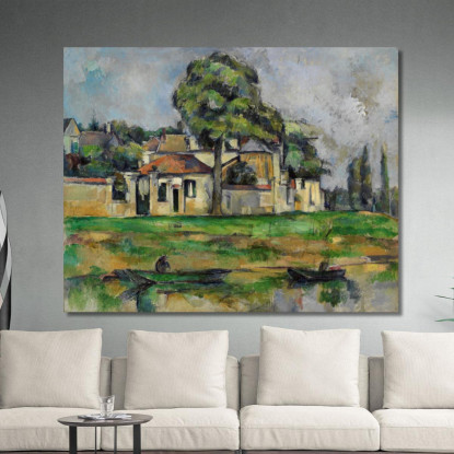 Rive Della Marna Paul Cézanne pcz144 quadro stampato su tela