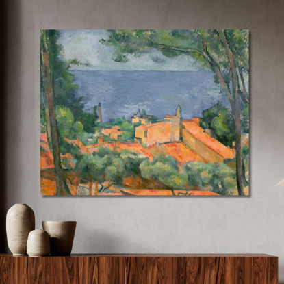 L’Estaque Dai Tetti Rossi Paul Cézanne pcz177 quadro stampato su tela