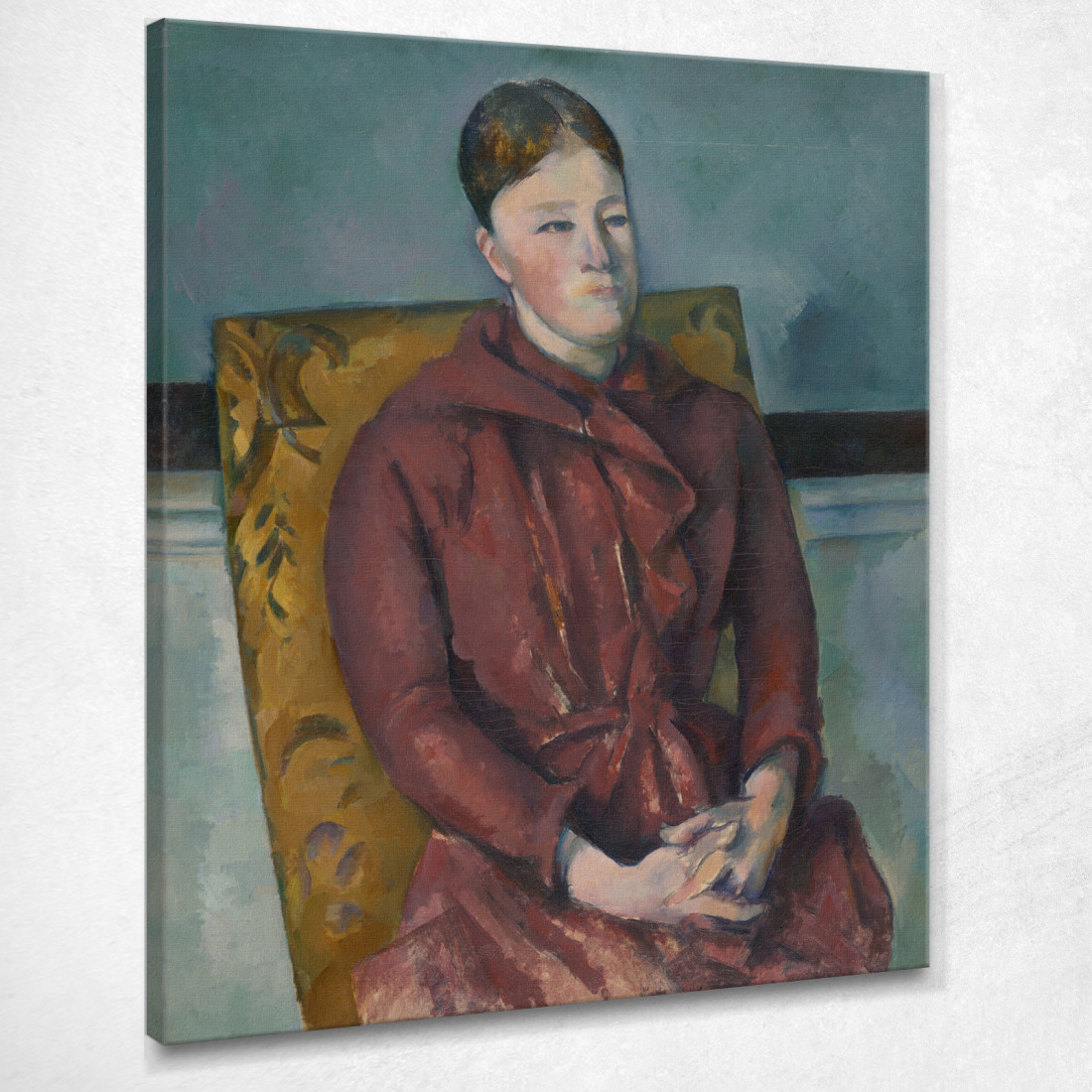 Madame Cézanne Su Una Sedia Gialla Paul Cézanne pcz178 quadro stampato su tela Madame Cézanne Su Una Sedia Gialla Paul Cézanne pcz178 quadro stampato su tela