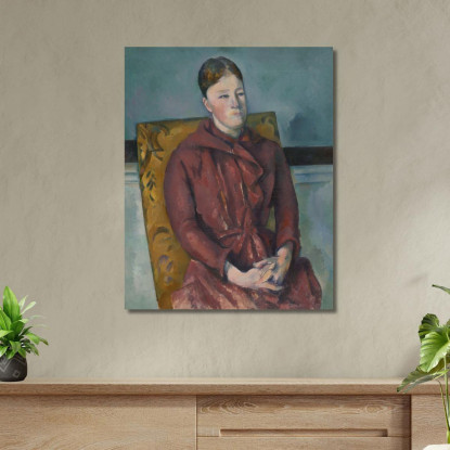 Madame Cézanne Su Una Sedia Gialla Paul Cézanne pcz178 quadro stampato su tela
