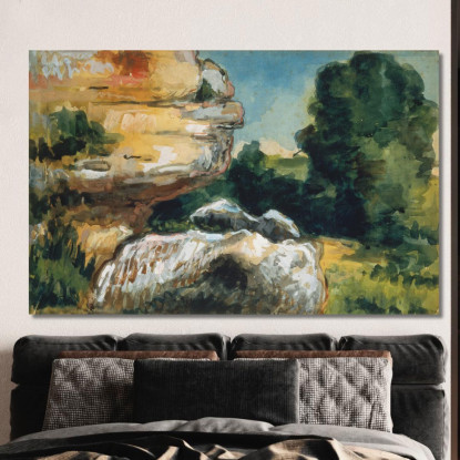 Rocce Paul Cézanne pcz205 quadro stampato su tela