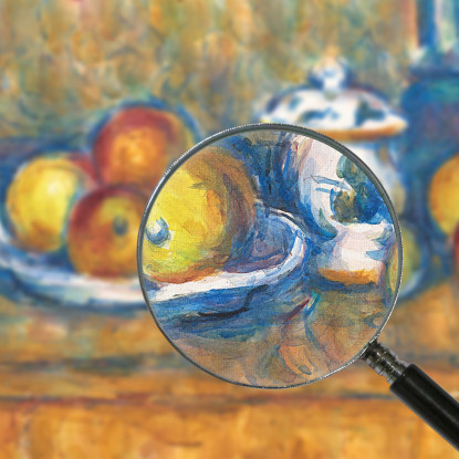 Natura Morta Con Zuccheriera E Mele Blu Paul Cézanne pcz215 quadro stampato su tela