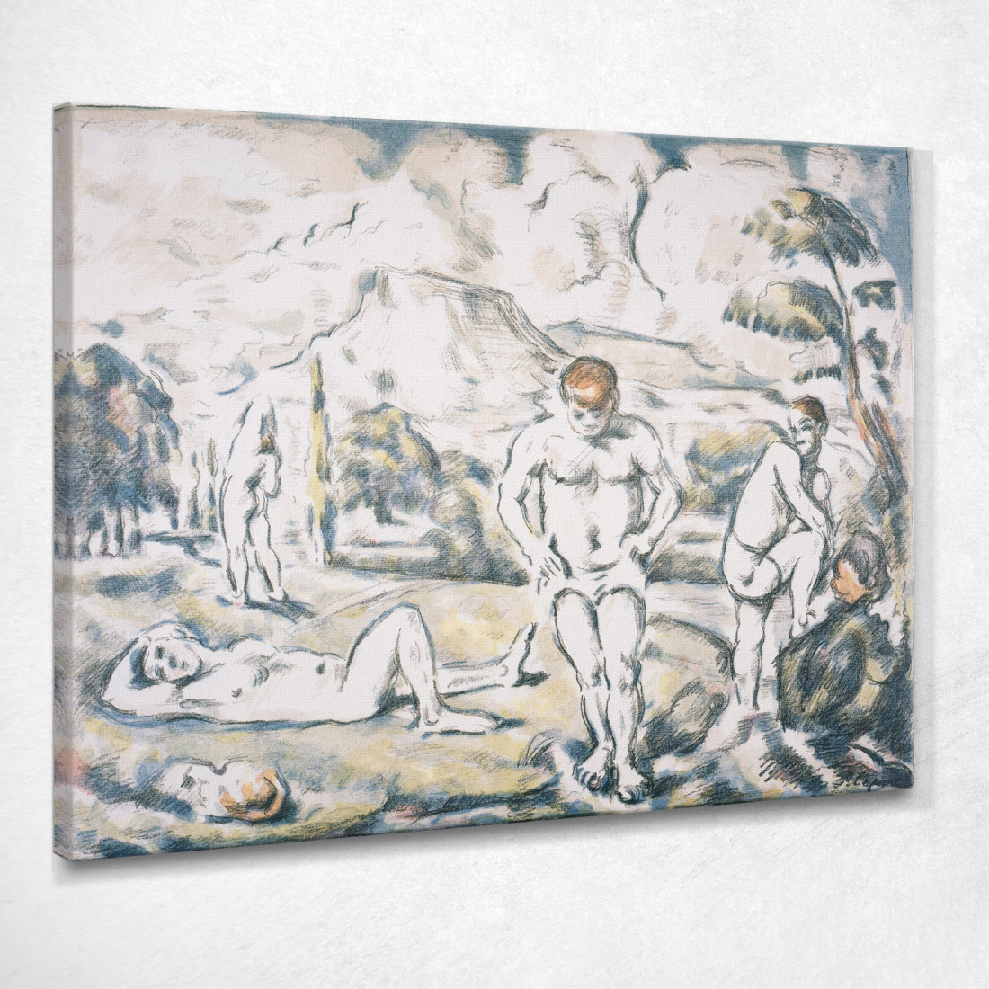 Le Bagnanti 2 Paul Cézanne pcz221 quadro stampato su tela Le Bagnanti 2 Paul Cézanne pcz221 quadro stampato su tela