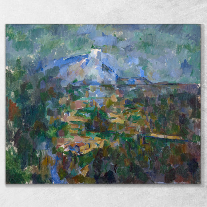 Il Mont Sainte-Victoire Visto Da Les Lauves Paul Cézanne pcz229 quadro stampato su tela