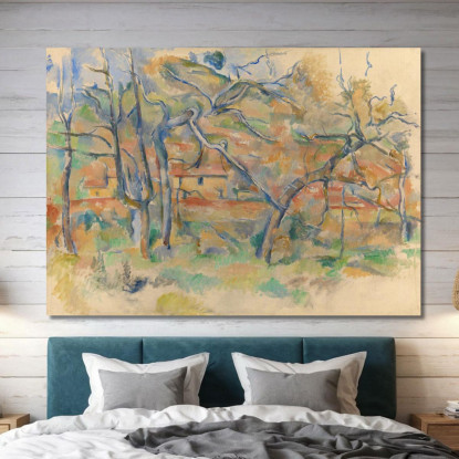 Alberi E Casa Provenza Paul Cézanne pcz236 quadro stampato su tela