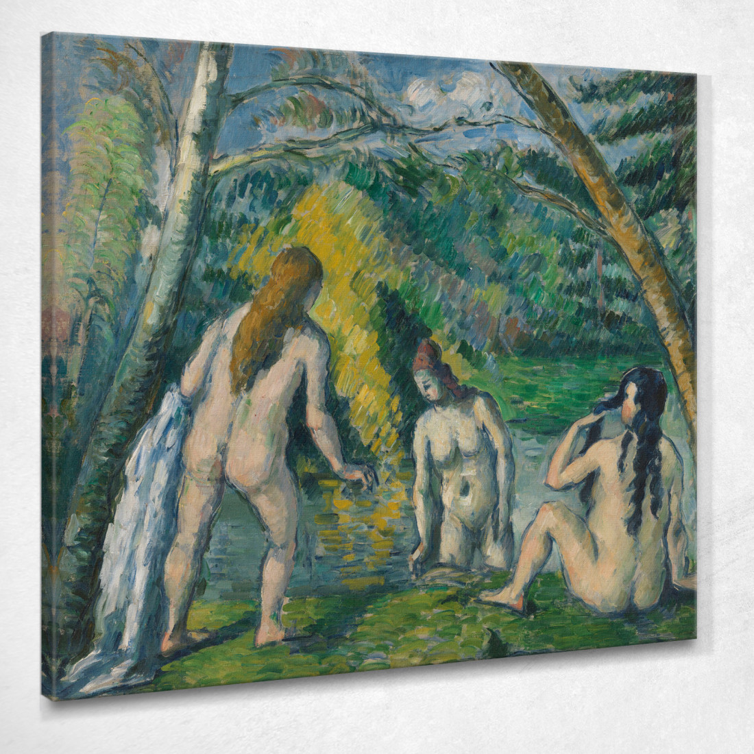 Tre Bagnanti Paul Cézanne pcz237 quadro stampato su tela Tre Bagnanti Paul Cézanne pcz237 quadro stampato su tela
