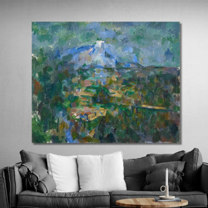 Veduta Del Monte Sainte-Victoire Da Les Lauves Paul Cézanne pcz239 quadro stampato su tela