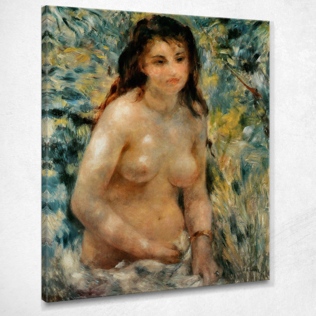 Nudo Al Sole Pierre-Auguste Renoir par18 quadro stampato su tela Nudo Al Sole Pierre-Auguste Renoir par18 quadro stampato su tela