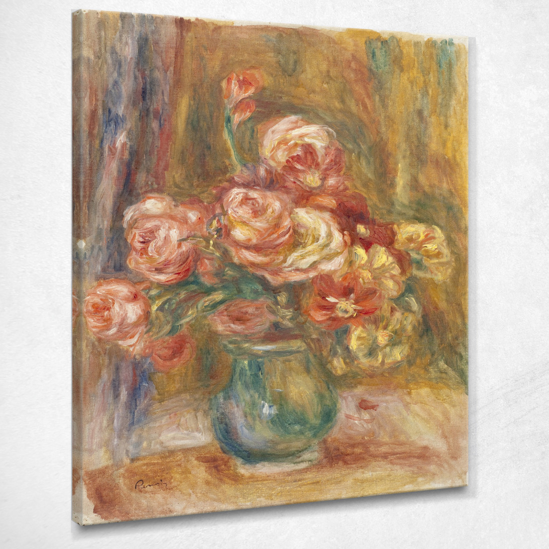 Vaso Di Rose Pierre-Auguste Renoir par33 quadro stampato su tela Vaso Di Rose Pierre-Auguste Renoir par33 quadro stampato su tela