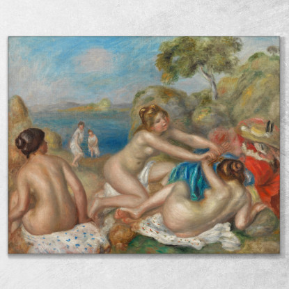 Bagnanti Che Giocano Con Un Granchio 1897 Pierre-Auguste Renoir par42 quadro stampato su tela