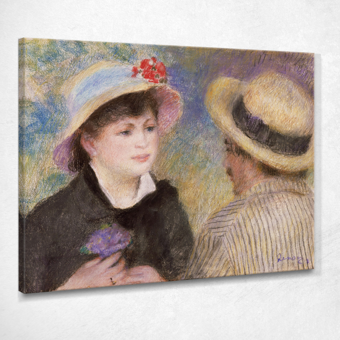 La Coppia In Barca Si Dice Sia Aline Charigot E Renoir Pierre-Auguste Renoir par43 quadro stampato su tela