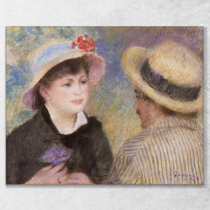 La Coppia In Barca Si Dice Sia Aline Charigot E Renoir Pierre-Auguste Renoir par43 quadro stampato su tela