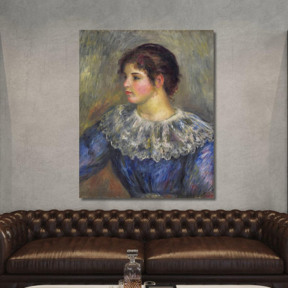 Ritratto A Busto Di Giovane Donna Pierre-Auguste Renoir par49 quadro stampato su tela