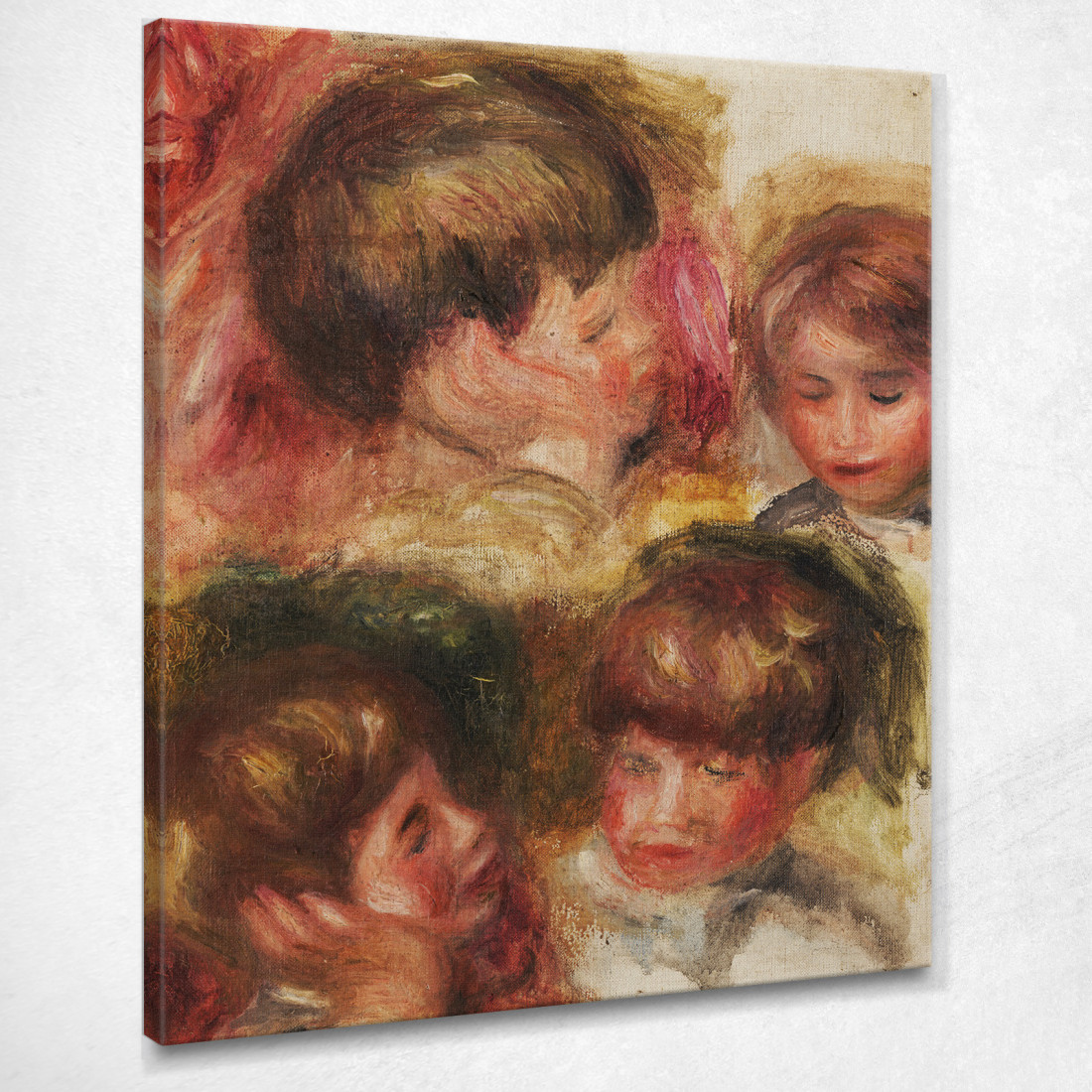 Quattro Teste Jean Renoir Pierre-Auguste Renoir par52 quadro stampato su tela Quattro Teste Jean Renoir Pierre-Auguste Renoir par52 quadro stampato su tela