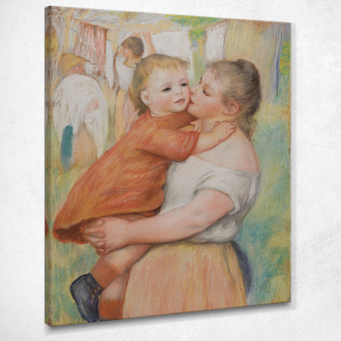 Lavandaia E Suo Figlio Aline E Pierre 1886 Pierre-Auguste Renoir par64 quadro stampato su tela Lavandaia E Suo Figlio Aline E Pierre 1886 Pierre-Auguste Renoir par64 quadro stampato su tela