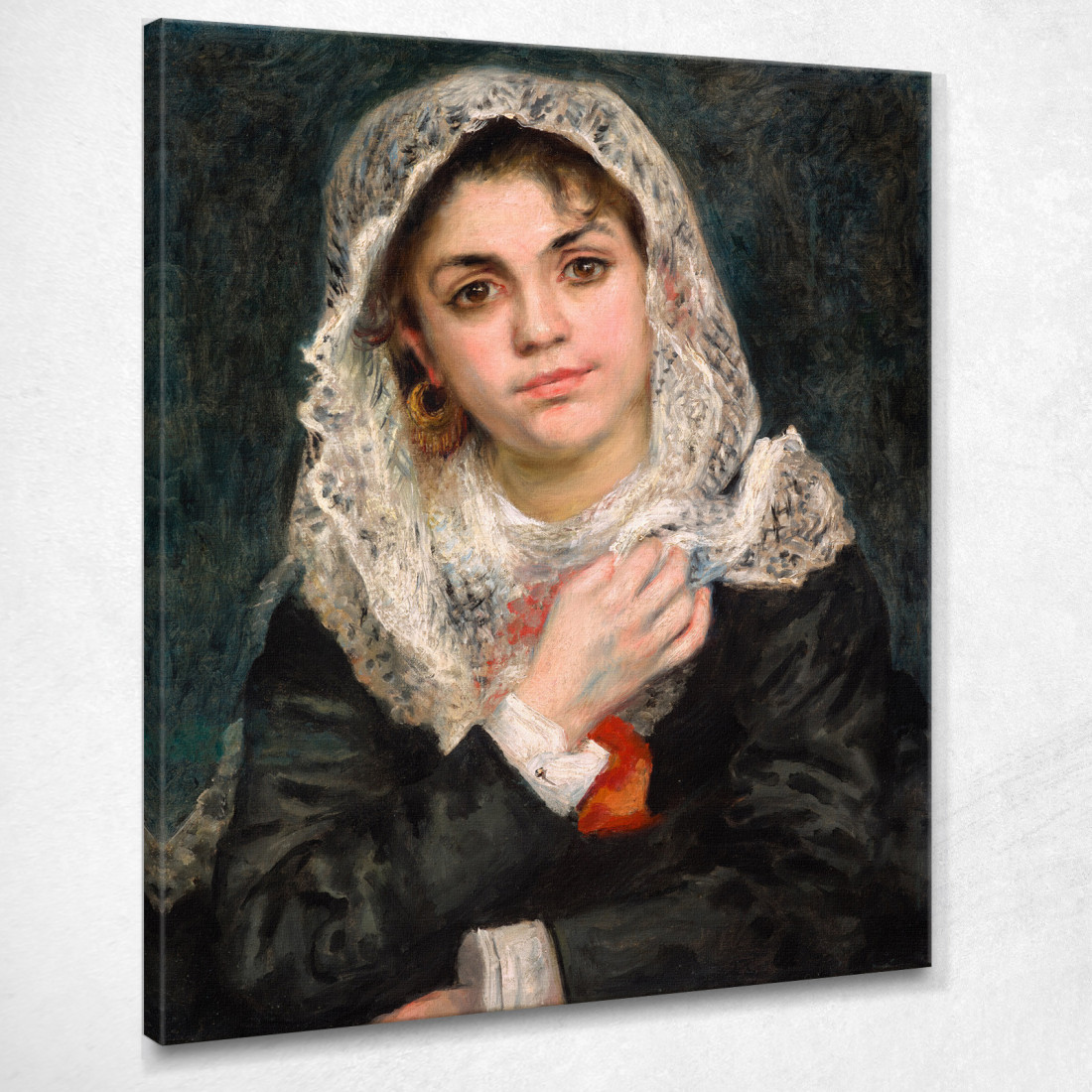 Lise Con Uno Scialle Bianco 1872 Pierre-Auguste Renoir par66 quadro stampato su tela Lise Con Uno Scialle Bianco 1872 Pierre-Auguste Renoir par66 quadro stampato su tela
