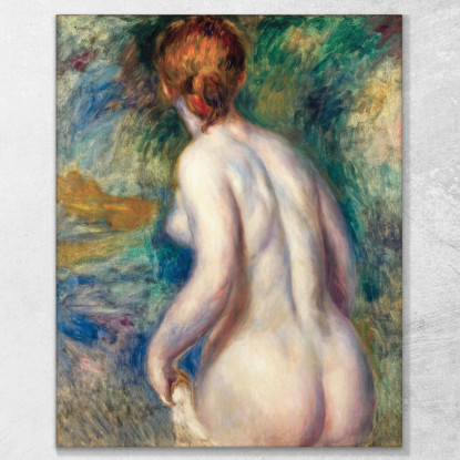 Nudo Visto Di Spalle Pierre-Auguste Renoir par71 quadro stampato su tela