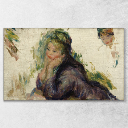 Donna Appoggiata Sui Gomiti Pierre-Auguste Renoir par82 quadro stampato su tela