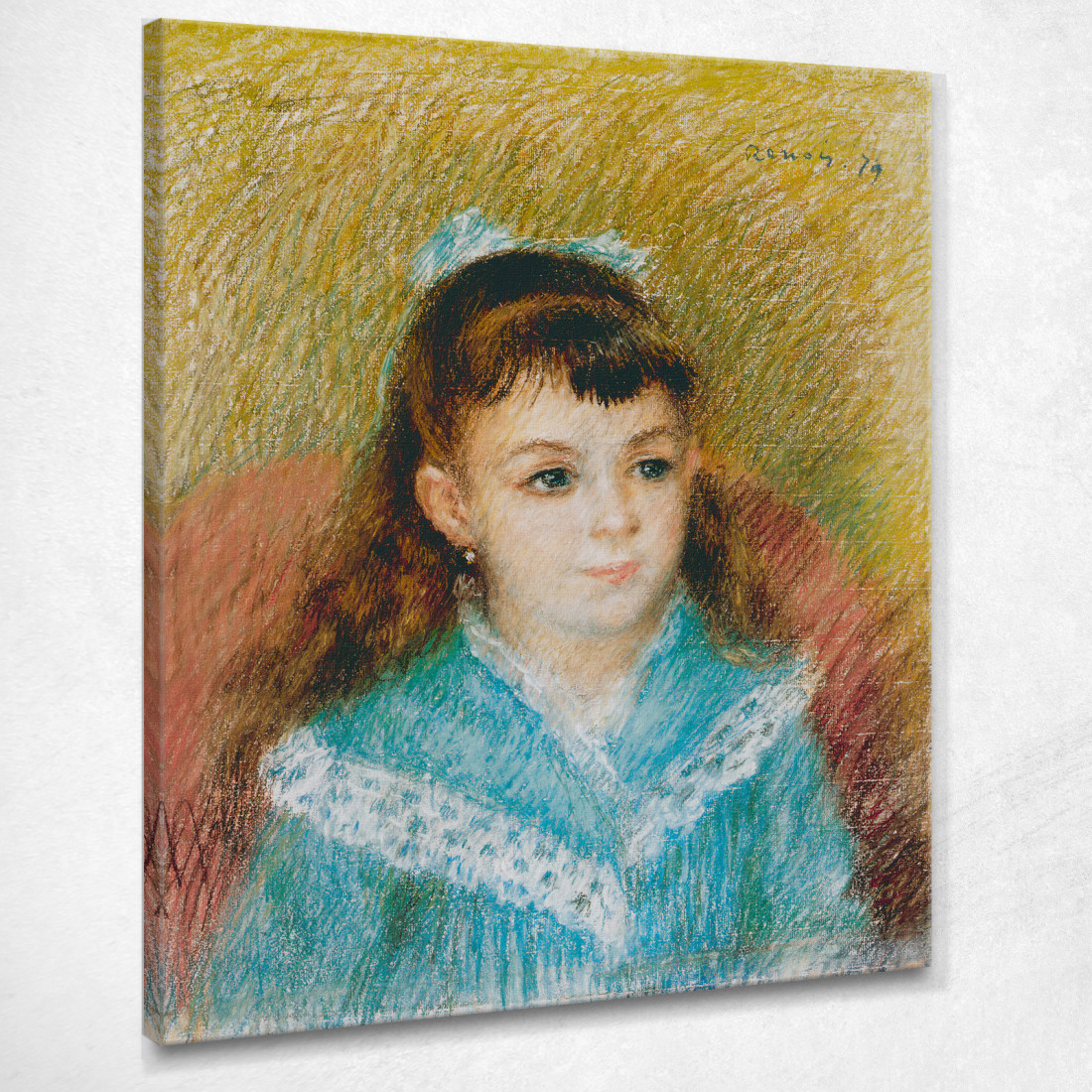 Ritratto Di Giovane Ragazza Elisabeth Maître 1879 Pierre-Auguste Renoir par89 quadro stampato su tela Ritratto Di Giovane Ragazza Elisabeth Maître 1879 Pierre-Auguste Renoir par89 quadro stampato su tela