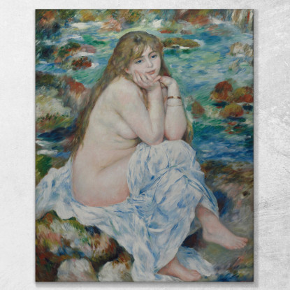 Bagnante Seduta Pierre-Auguste Renoir par109 quadro stampato su tela