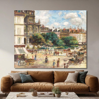 Piazza Della Trinità Pierre-Auguste Renoir par114 quadro stampato su tela
