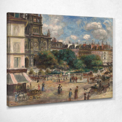 Piazza Della Santa Trinità A Parigi Pierre-Auguste Renoir par123 quadro stampato su tela