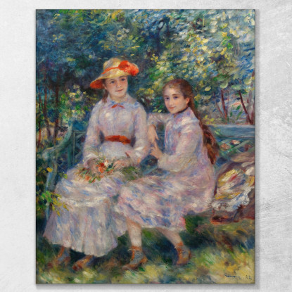 Le Figlie Di Durand-Ruel Pierre-Auguste Renoir par126 quadro stampato su tela