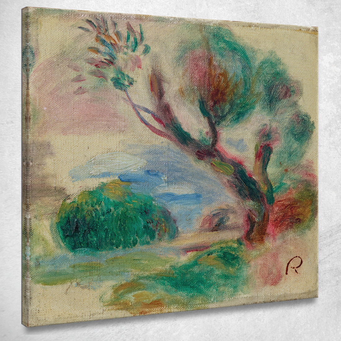 Albero A Cagnes In Lontananza Il Mare Pierre-Auguste Renoir par147 quadro stampato su tela Albero A Cagnes In Lontananza Il Mare Pierre-Auguste Renoir par147 quadro stampato su tela