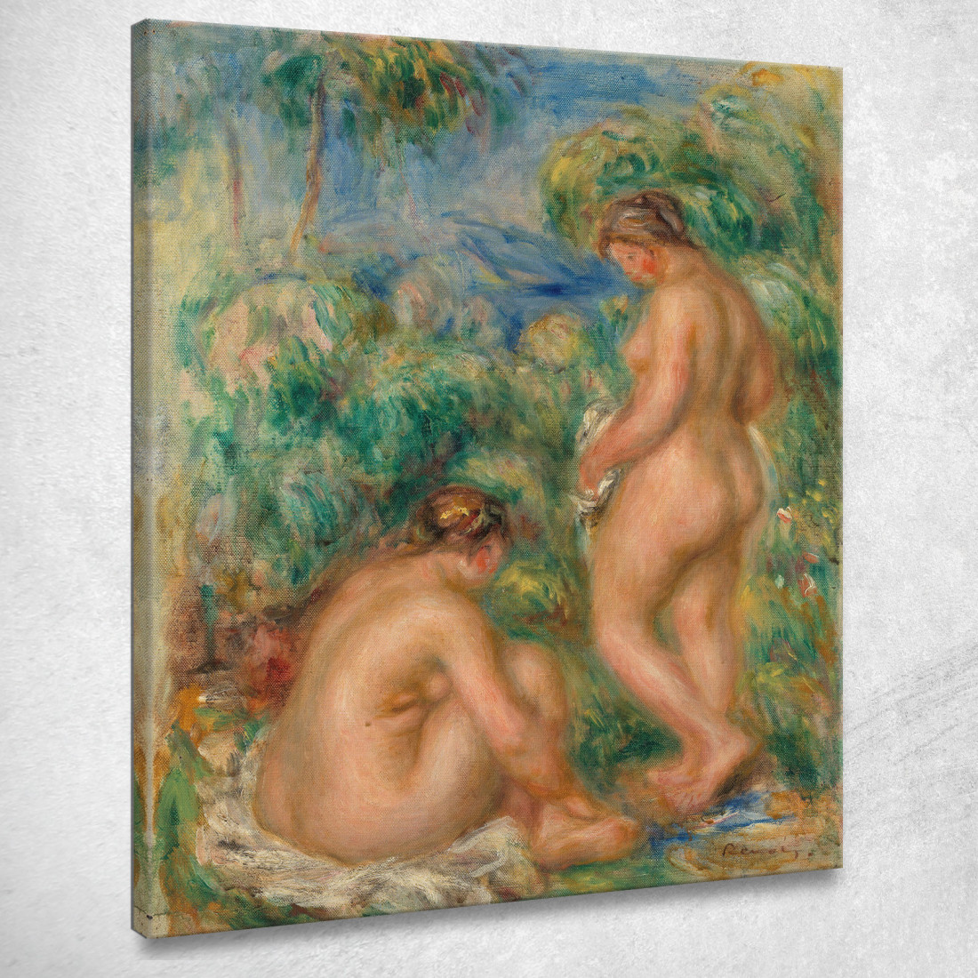 Donne Al Bagno Pierre-Auguste Renoir par163 quadro stampato su tela Donne Al Bagno Pierre-Auguste Renoir par163 quadro stampato su tela