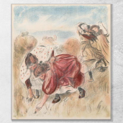 Bambini Che Giocano A Palla Pierre-Auguste Renoir par183 quadro stampato su tela