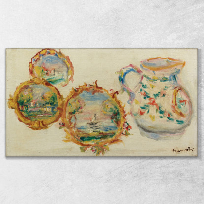 Terraglia Decorata Pierre-Auguste Renoir par207 quadro stampato su tela