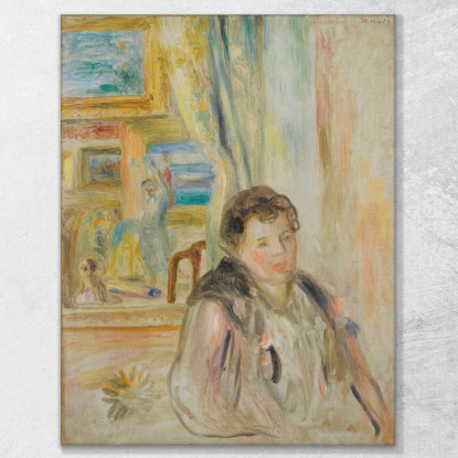 Donna In Un Interno Pierre-Auguste Renoir par213 quadro stampato su tela