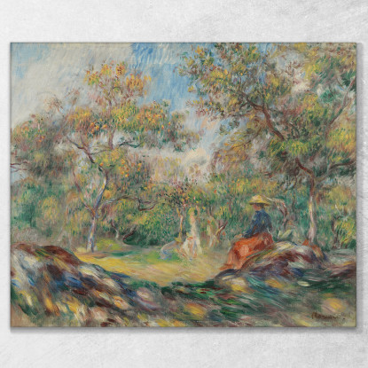 Donna In Un Paesaggio Pierre-Auguste Renoir par214 quadro stampato su tela