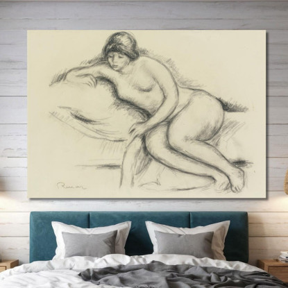 Donna Nuda Sul Bel Divano Pierre-Auguste Renoir par222 quadro stampato su tela