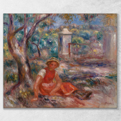 Ragazza Ai Piedi Di Un Albero Pierre-Auguste Renoir par238 quadro stampato su tela