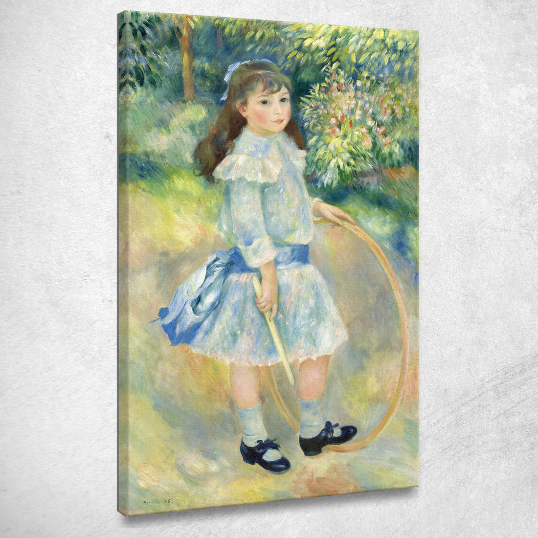 Ragazza Con Un Cerchio Pierre-Auguste Renoir par244 quadro stampato su tela Ragazza Con Un Cerchio Pierre-Auguste Renoir par244 quadro stampato su tela