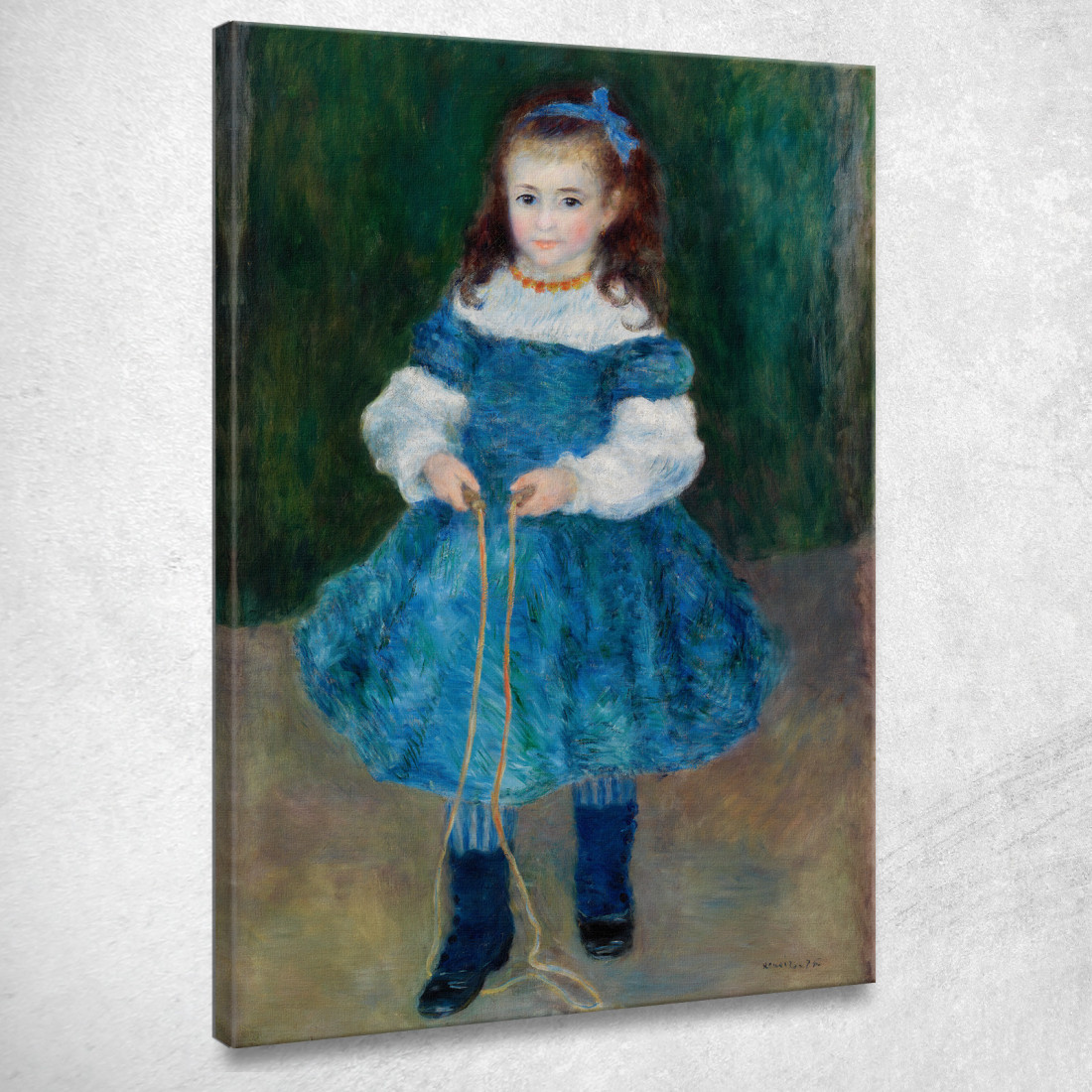 Ragazza Con La Corda Per Saltare Ritratto Di Delphine Legrand Pierre-Auguste Renoir par245 quadro stampato su tela Ragazza Con La Corda Per Saltare Ritratto Di Delphine Legrand Pierre-Auguste Renoir par245 quadro stampato su tela