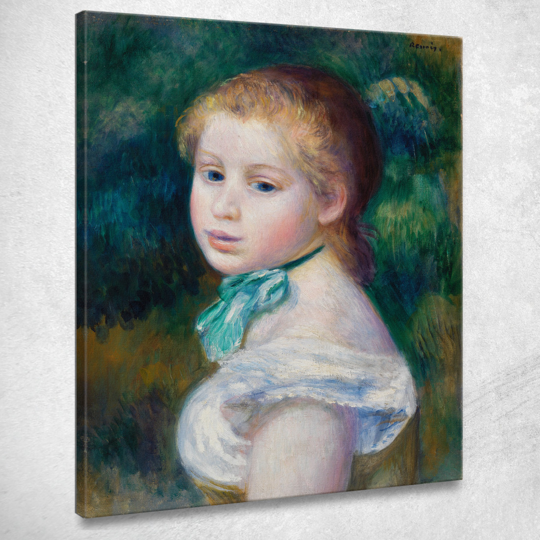 Testa Di Giovane Ragazza Pierre-Auguste Renoir par255 quadro stampato su tela Testa Di Giovane Ragazza Pierre-Auguste Renoir par255 quadro stampato su tela