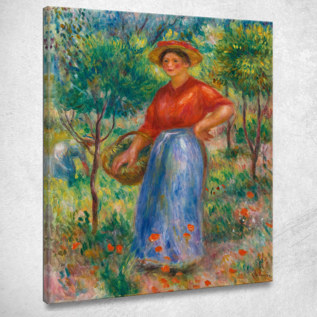 Giovane Ragazza Con Il Cesto Gabrielle Nel Giardino Pierre-Auguste Renoir par272 quadro stampato su tela Giovane Ragazza Con Il Cesto Gabrielle Nel Giardino Pierre-Auguste Renoir par272 quadro stampato su tela