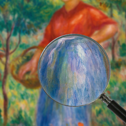 Giovane Ragazza Con Il Cesto Gabrielle Nel Giardino Pierre-Auguste Renoir par272 quadro stampato su tela