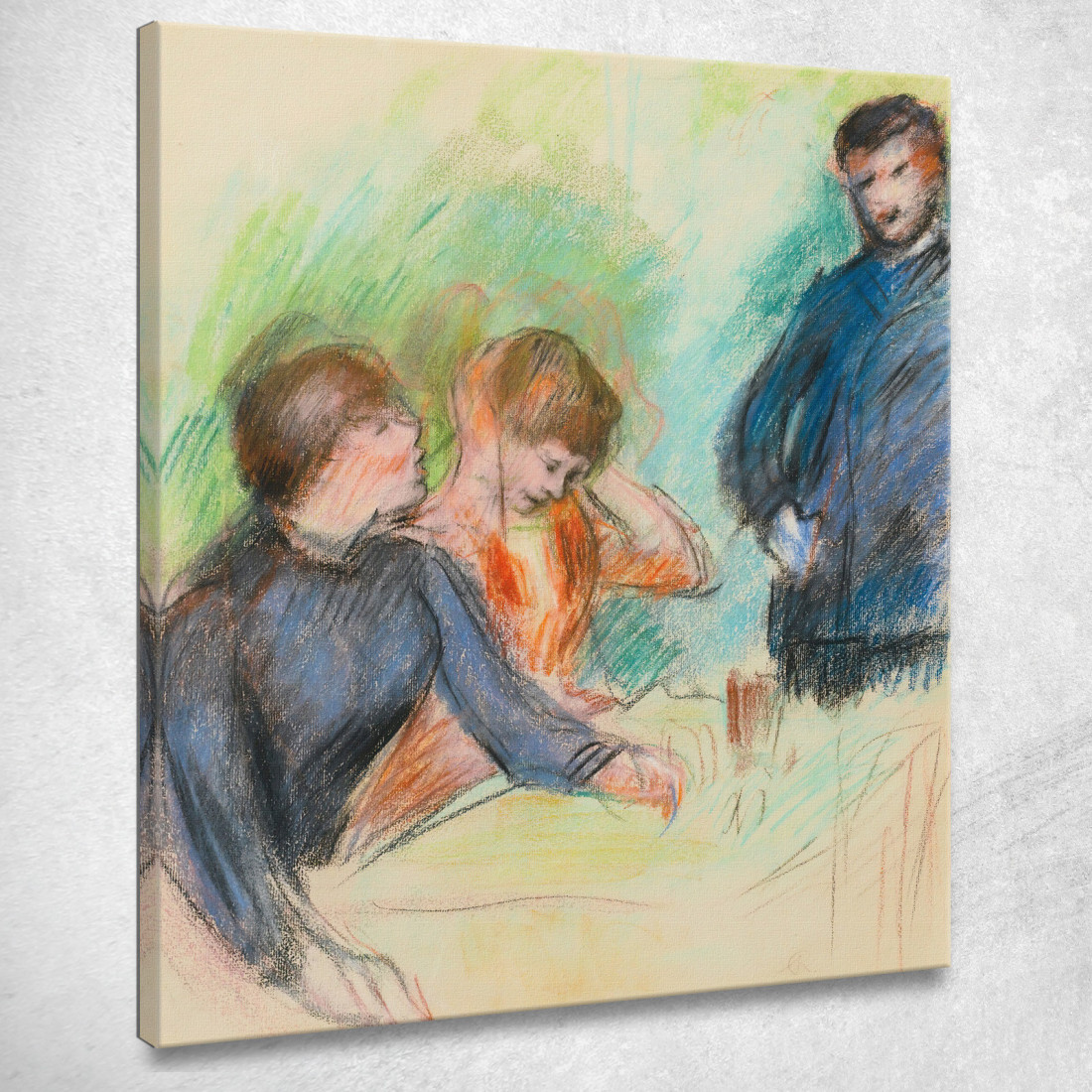 La Conversazione 2 Pierre-Auguste Renoir par278 quadro stampato su tela La Conversazione 2 Pierre-Auguste Renoir par278 quadro stampato su tela