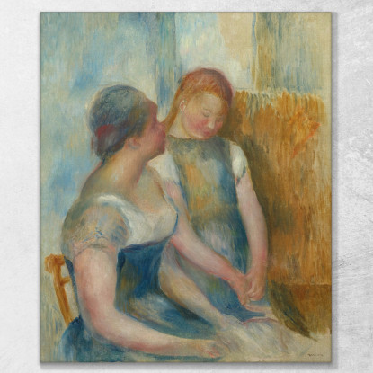 La Conversazione Pierre-Auguste Renoir par279 quadro stampato su tela