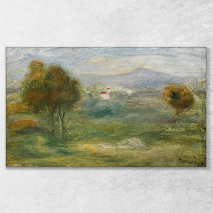 Paesaggio Con Case A Cagnes-Sur-Mer Pierre-Auguste Renoir par298 quadro stampato su tela