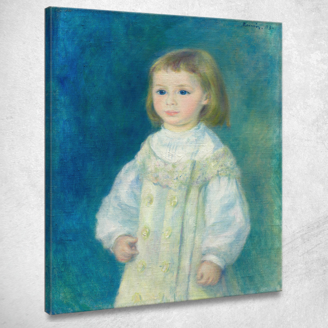 Lucie Berard Bambina Vestita Di Bianco Pierre-Auguste Renoir par328 quadro stampato su tela Lucie Berard Bambina Vestita Di Bianco Pierre-Auguste Renoir par328 quadro stampato su tela