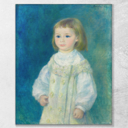 Lucie Berard Bambina Vestita Di Bianco Pierre-Auguste Renoir par328 quadro stampato su tela