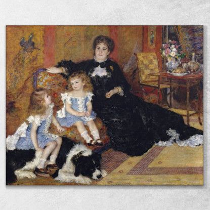 Madame Georges Charpentier Lemonnier E I Suoi Figli Pierre-Auguste Renoir par333 quadro stampato su tela