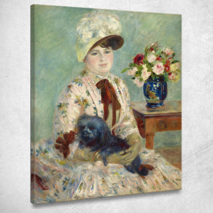 La Signorina Charlotte Berthier Pierre-Auguste Renoir par344 quadro stampato su tela