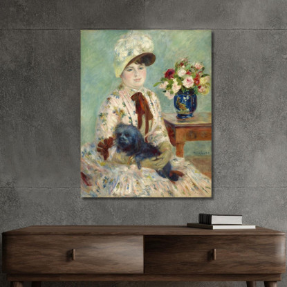 La Signorina Charlotte Berthier Pierre-Auguste Renoir par344 quadro stampato su tela