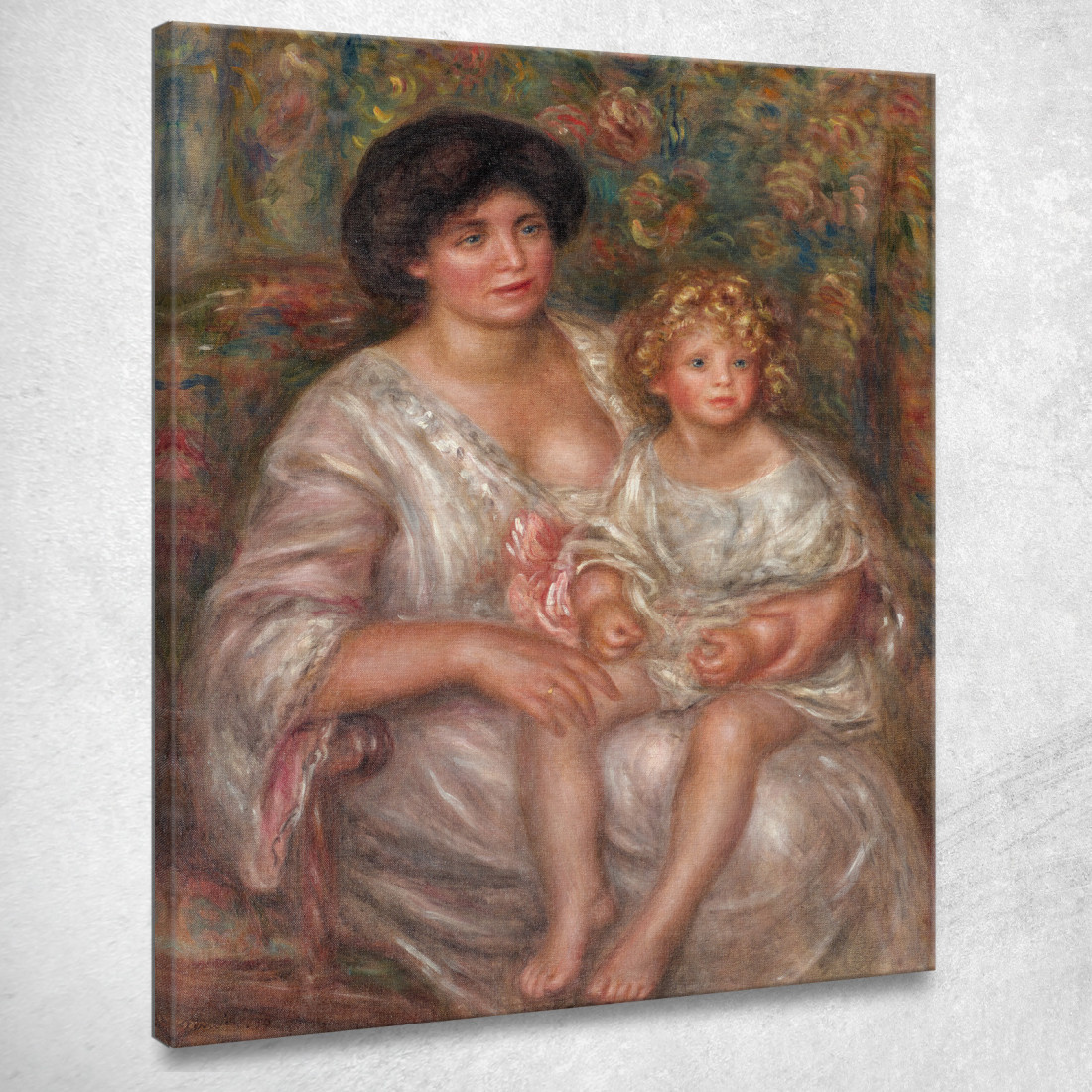Madre E Figlio Pierre-Auguste Renoir par348 quadro stampato su tela Madre E Figlio Pierre-Auguste Renoir par348 quadro stampato su tela
