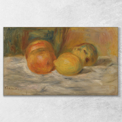 Natura Morta Con Frutta Pierre-Auguste Renoir par350 quadro stampato su tela